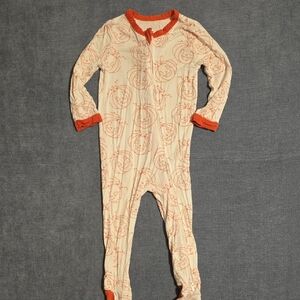 Larkspur Baby Bamboo Footies - 6-12mo - Pumpkin